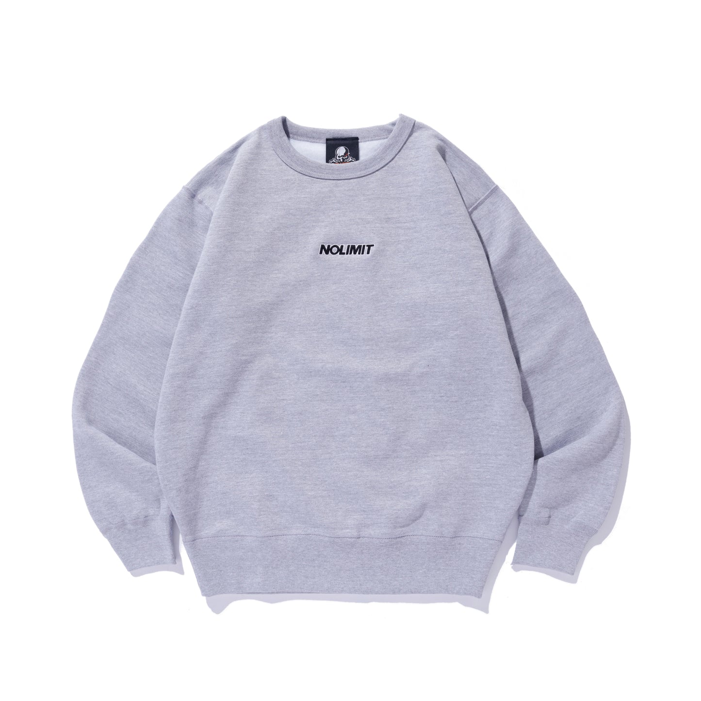 NO LIMIT LOGO CREW NECK SWEAT / HEATHER GRAY