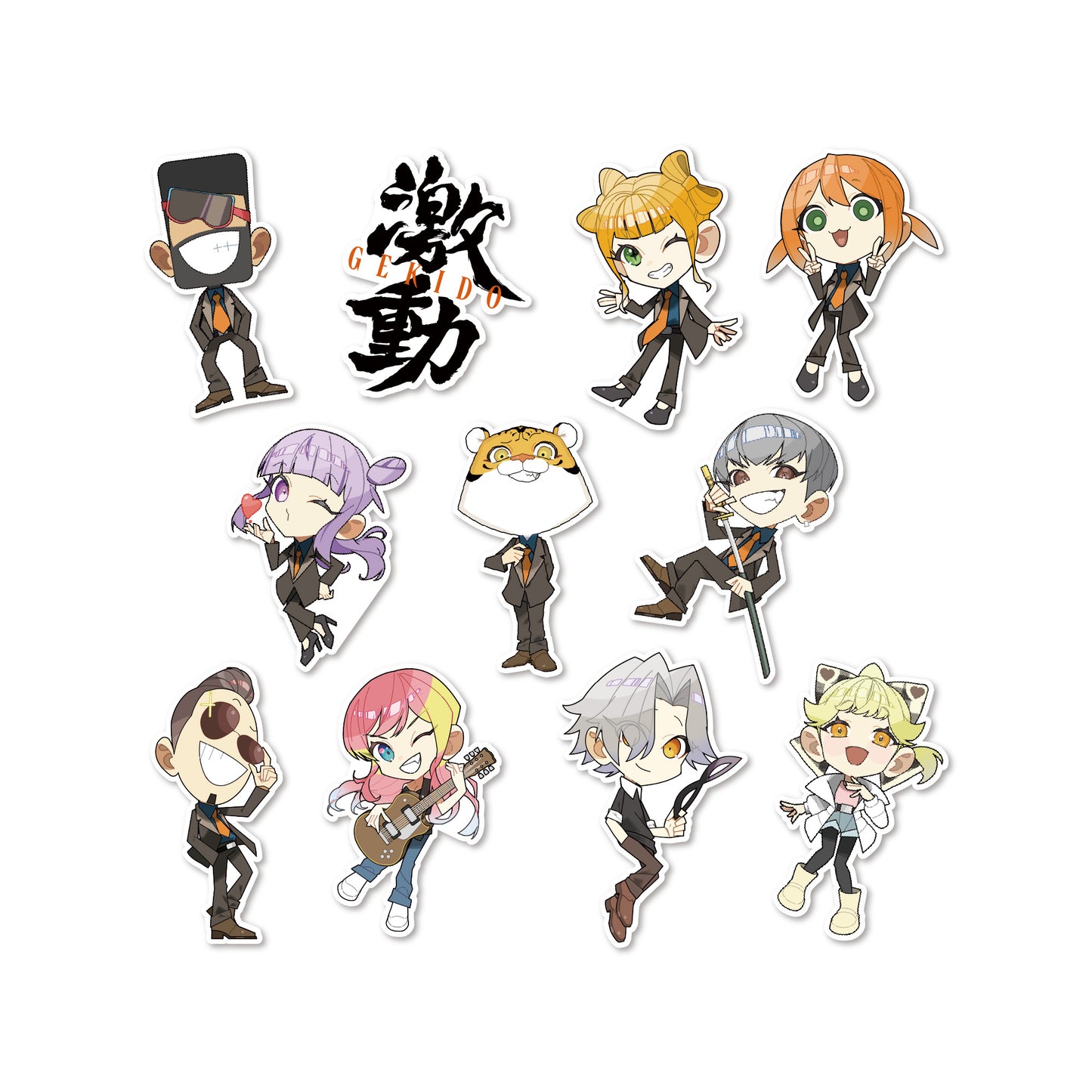 GEKIDO STICKER SET B